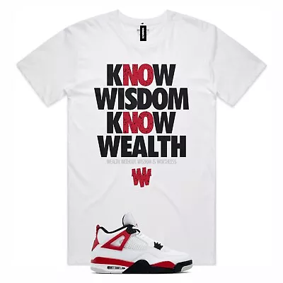 Shirt To Match Air Jordan Retro 4 Red Cement - AJ4 Sneaker Matching Tee • $23.98