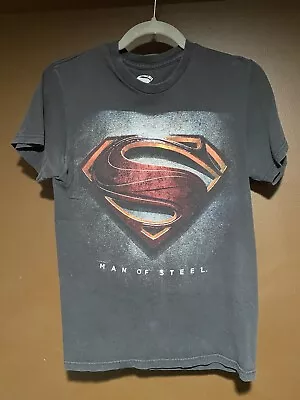 Superman Man Of Steel Movie Promo Black Short Sleeve T-Shirt Men's Small • $12.99