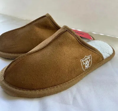 FOCO NFL Oakland Raiders Suede Slippers Size Small Slip On Unisex • $11.40