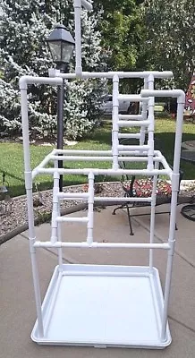 PVC Parrot Play Stand - Our LARGER FLOOR PERCH **FREE SHIPPING** Birds Love Them • $315