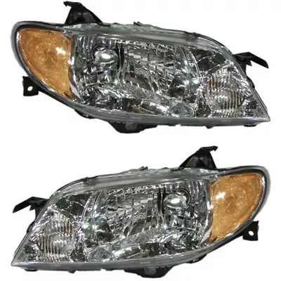 Fits 2001-2003 Mazda Protege PAIR Headlight Driver RH Sedan; W/ Aluminum • $145.30