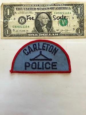 Rare Carleton Michigan Police Patch Un-sewn Great Condition   • $60.75