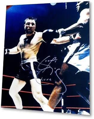 George Chuvalo Signed Autographed 16X20 Photo Vs. Muhammad Ali PSA P94611 • $49.99