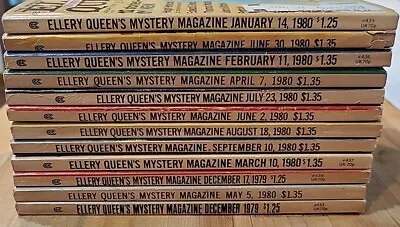 Ellery Queen Mystery Magazine Lot Of  12  1979-80 • $19.99