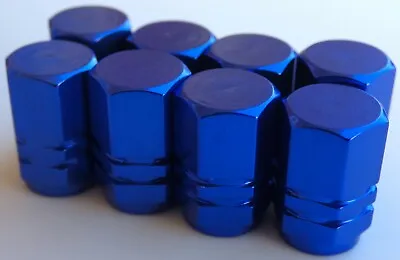 Tire Valve Stem Caps For Car Truck Bike Motorcycle (2 Sets - Dark Blue) • $6.84