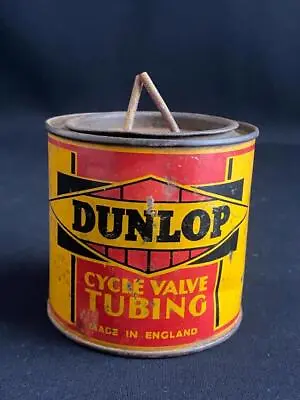 Dunlop Tyres Vintage Cycle Bicycle Valve Tubing Tin Can • $117.03
