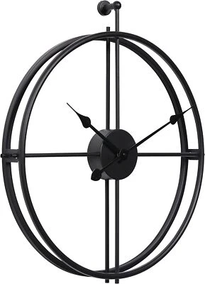 $79.90 • Buy Large Modern Wall Clock Non Ticking Metal Analog Wall Clock VIntage Living Room
