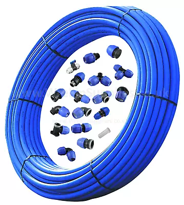 £55.50 • Buy MDPE Plastic Poly Pipe Fitting 20mm 25mm 32mm 40mm 50mm 63mm Water Main WRAS 