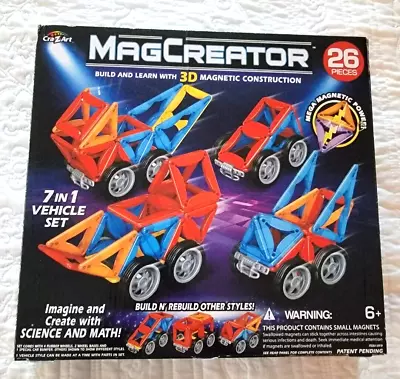 Cra-Z-Art 26 Pc Magcreator Set Building And Stacking Toys Age 6+ Pre-owned  • $19.95