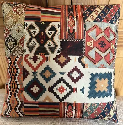 Mock Patchwork Velvet Ethnic Boho  Cushion Cover New Handmade • £11.49