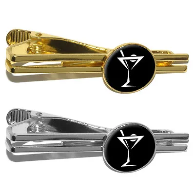 Martini Drink Cocktail Round Tie Bar Clip Clasp Tack • $8.99