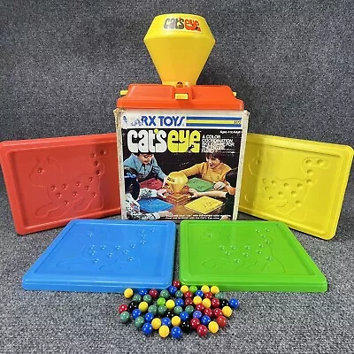 Cat's Eye Game Vintage Board Game Marx Toys Color Coordination Family Marbles • $34.97