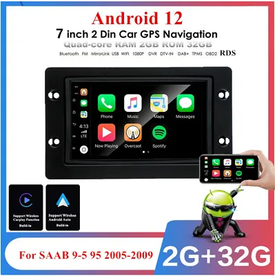 7inch Android 2+32GB Car Stereo Radio GPS Navi WIFI BT For SAAB 9-5 95 2005-2009 • $186.26