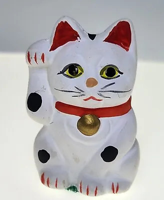 Mancki Neko Cat Lucky Japanese Waving Kitten Figure Statue Vintage • $23.90