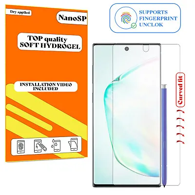 Screen Protector For Samsung Galaxy Note 10 Hydrogel Cover - Clear TPU FILM • £3.98