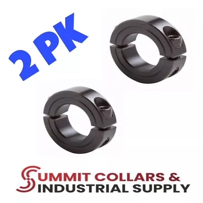 3/4” Bore  DOUBLE SPLIT STEEL (2 PCS) CLAMPING COLLAR BLACK OXIDE FREE SHIPPING • $9.45