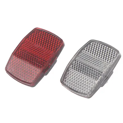 Bicycle Plastic Reflector Tail Light Reflector Front And Rear Warning Tail Li__- • $6.83