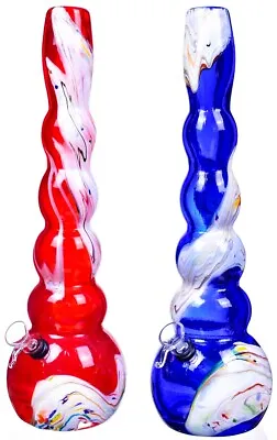 $77.99 • Buy 16  Inch Tall Thick SPIRAL Wire Wrap Bong Glass Water Pipe Hookah Bubbler *USA*
