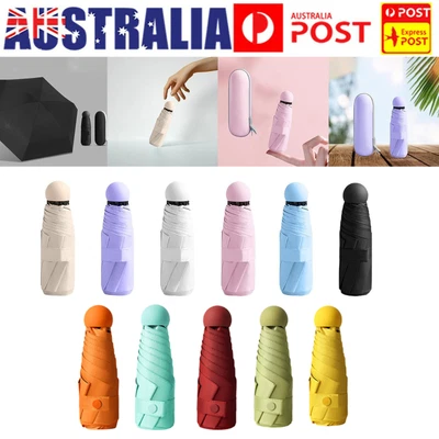 $16.95 • Buy Mini Pocket Compact Umbrella Sun Anti UV 6 Folding Rain Windproof Light Travel