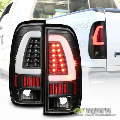 Black 1997-2003 Ford F150 LED Light Bar Tail Lights Brake Lamps Left+Right 97-03 • $118.99