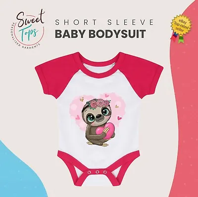 Sloth Baby Body Suit Grow Vest Kid Children Gift • £7.49