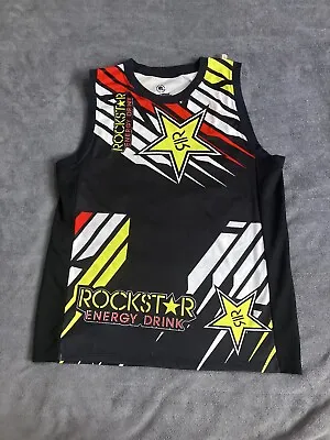 Metal Mulisha Rockstar Energy Men Medium M Graphic Shirt Y2K AOP Sleeveless Tank • $23.92