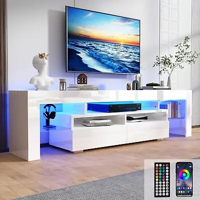 51 /63 /71  Modern High Gloss LED TV Stand Entertainment Center For 32-85  TV • $151.05