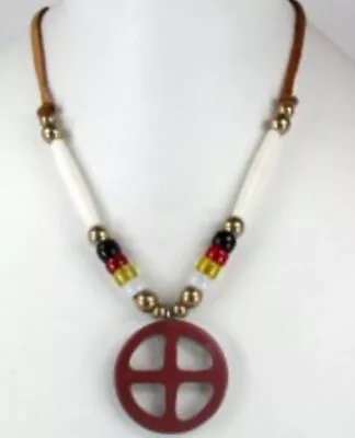 Authentic Native American Alan Monroe Lakota Pipestone Medicine Wheel Necklace • $50