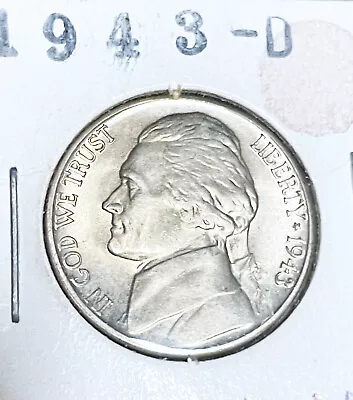 1943 D 35% Silver Nickel War Nickel UNCIRCULATED Details • $8.95