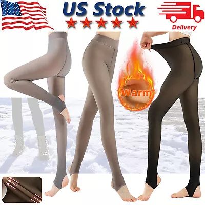 Women's Winter Warm Fleece Lined Legging Thick Slim Thermal Pants High Waist USA • $15.95