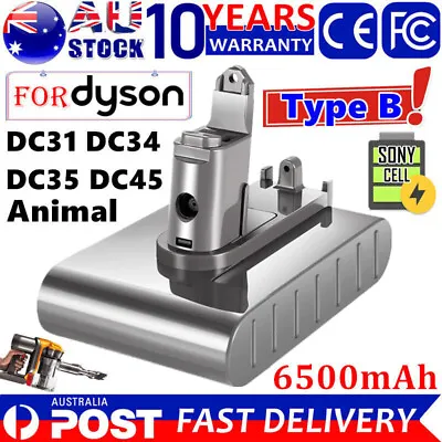 6500mAh Battery For Dyson DC35 Type B DC31 DC44 DC45 Animal Vacuum Sony Cells AU • $36.99