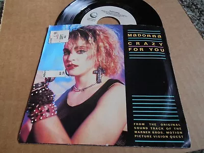 Madonna Crazy For You  Picture Sleeve 45 RPM RECORD ROCK POP • $7.99