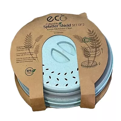 Eco Collapsible Splatter Shield Keeps Microwave Clean Teal 10  Diameter NEW • $10