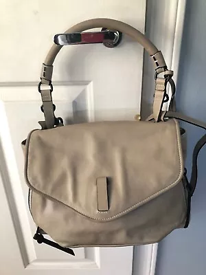 Estee By Joy Gryson Women's Tan/Beige Leather Bag/Satchel -Contrasting Zipper • $40