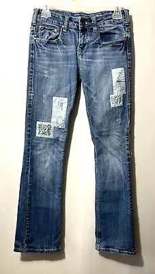 Cowgirl Tuff Co Blue Jeans Vintage Rodeo Distressed Womens Size 27 X 32 • $19.95