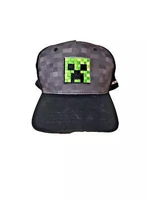 Minecraft Creeper Youth Black & Gray Snapback Hat Cap • $10.99