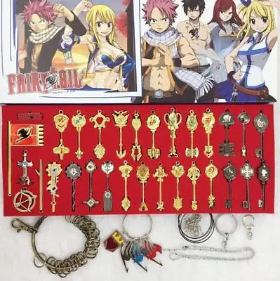 Anime Fairy Tail Lucy Keys Pendant Necklace Keychain Cosplay Gift New In Box • £19.19