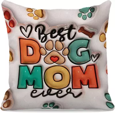 Dog Mom Gifts Pillow Covers 18X18 Best Dog Mom Gifts Dog Mom Gifts For Women • $10.99