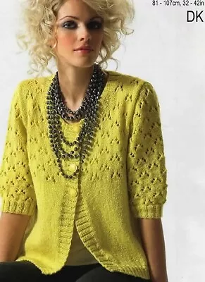 £2.69 • Buy 2544 Ladies Dk Cardigan Knitting Pattern 32 - 42 