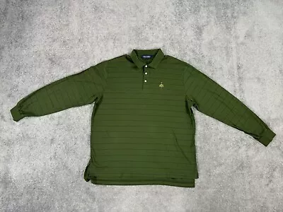 Vintage Polo Golf Shirt Men Extra Large Green Striped Merion Club Ralph Lauren • $20