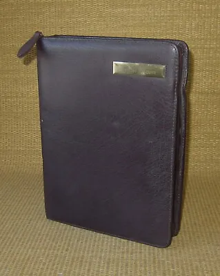 Classic FRANKLIN COVEY/Quest | Burgundy LEATHER 1.5  Rings ZIP Planner/Binder • $17.24