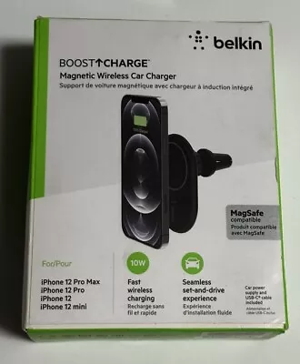 Boostcharge Wireless Charging Magnetic Car Phone Mount Holder Black WIC004BTBK • $43.99