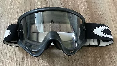 Oakley XS O Frame Mx Goggles Jet Black Dark Grey- Clear Lens • $19.99