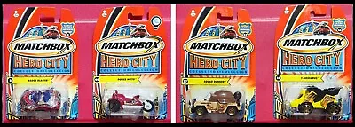 Lot Of 4 Matchbox 2003 Hero City Ultra Heroes #2 #16 #27 #40 Unopened Near Mint • $16