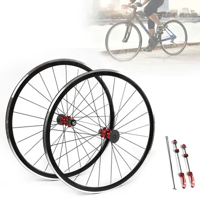 700C Ultralight Road Bicycle Bike Wheel Front Rear Wheelset Brake C/V 7-11 Speed • $117