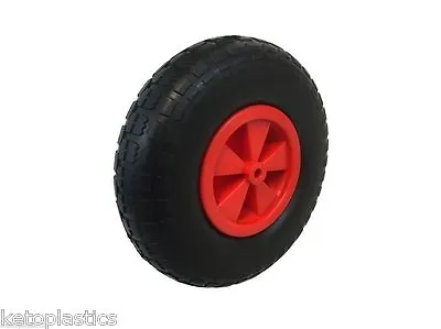 12  Puncture Proof PLASTIC 4.00 - 6 Sack Truck Trolley Wheel Barrow 1/2  BORE • £14.95