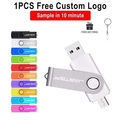 Free Logo USB Flash Drive OTG Micro Pen Drive 2.0 U Disk 64G Usb Stick Plastic • $5.08