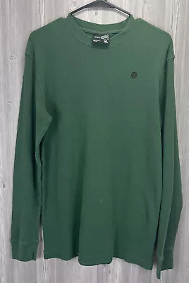 VTG Y2K South Pole Thermal Shirt Waffle Knit Pullover Long Sleeve Green Men XL • $11.99