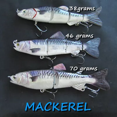 Genuine Realscale Mackerel Spinning Trolling Lures Sea Fishing Bass Herring Bait • £3.99