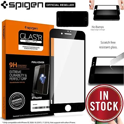$19.99 • Buy For Apple IPhone SE 3rd Gen 2022 2020 8 7 Screen Protector SPIGEN 9H Full Cover